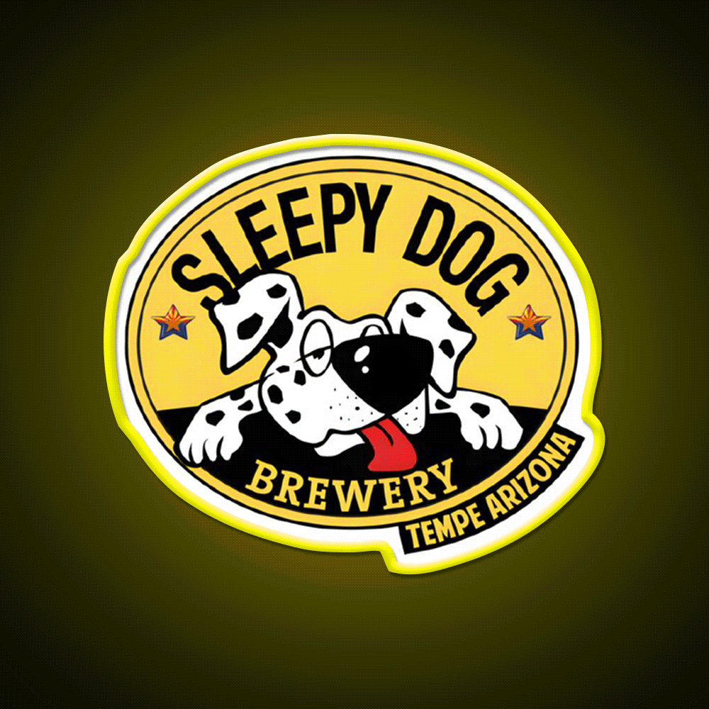 Dog Brewery Logo Beer Bar Decor Led Neon Sign Rgb Color - Custom LED neon sign front view