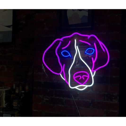 Dog Face Led Sign Business Neon Sign