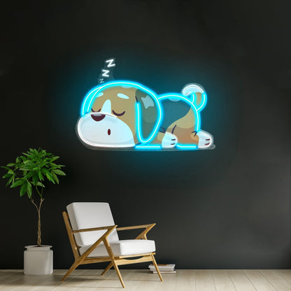 Dog Falling Asleep Led Neon Sign Light Custom Led Signs - Shineneon