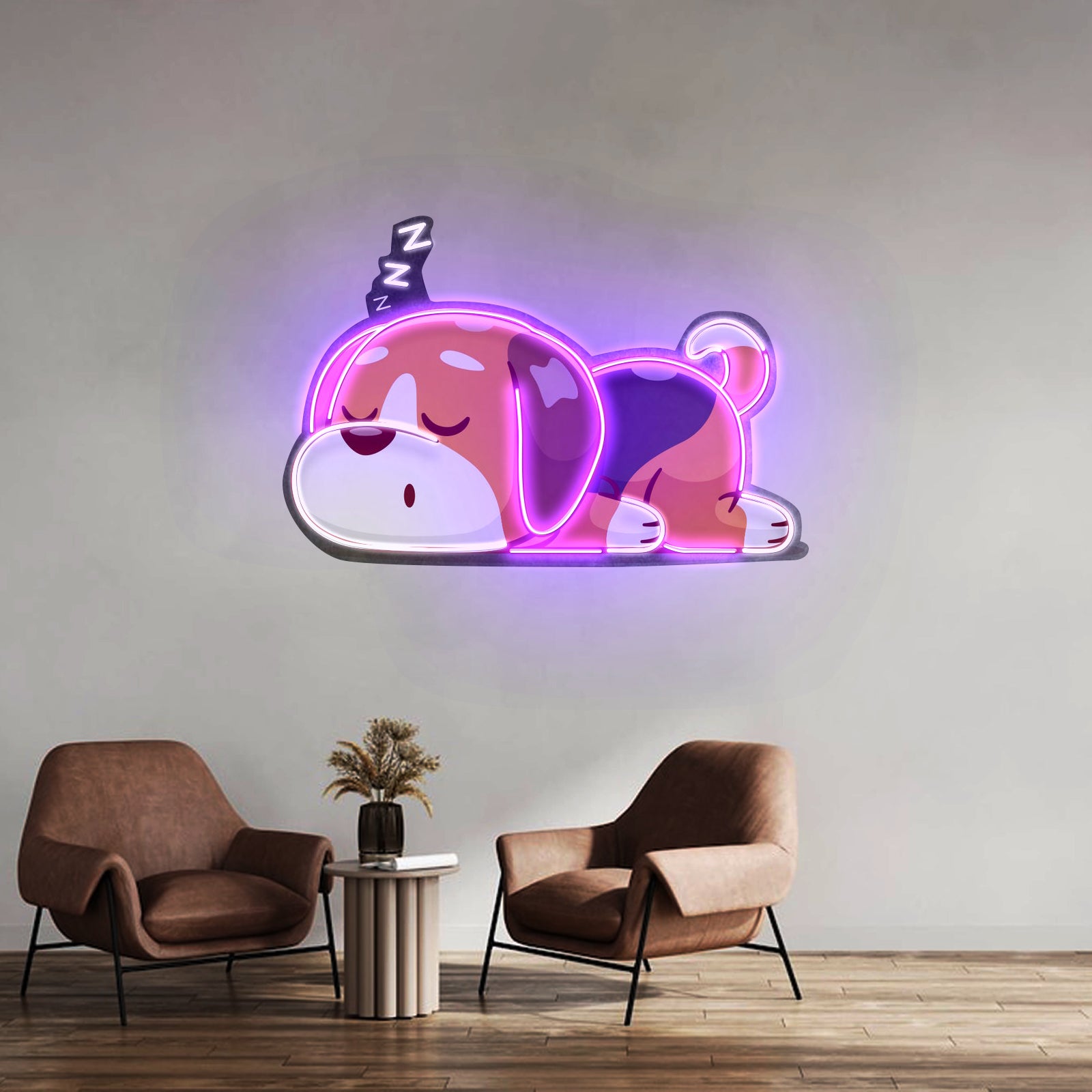 Dog Falling Asleep Led Neon Sign Light Custom Led Signs