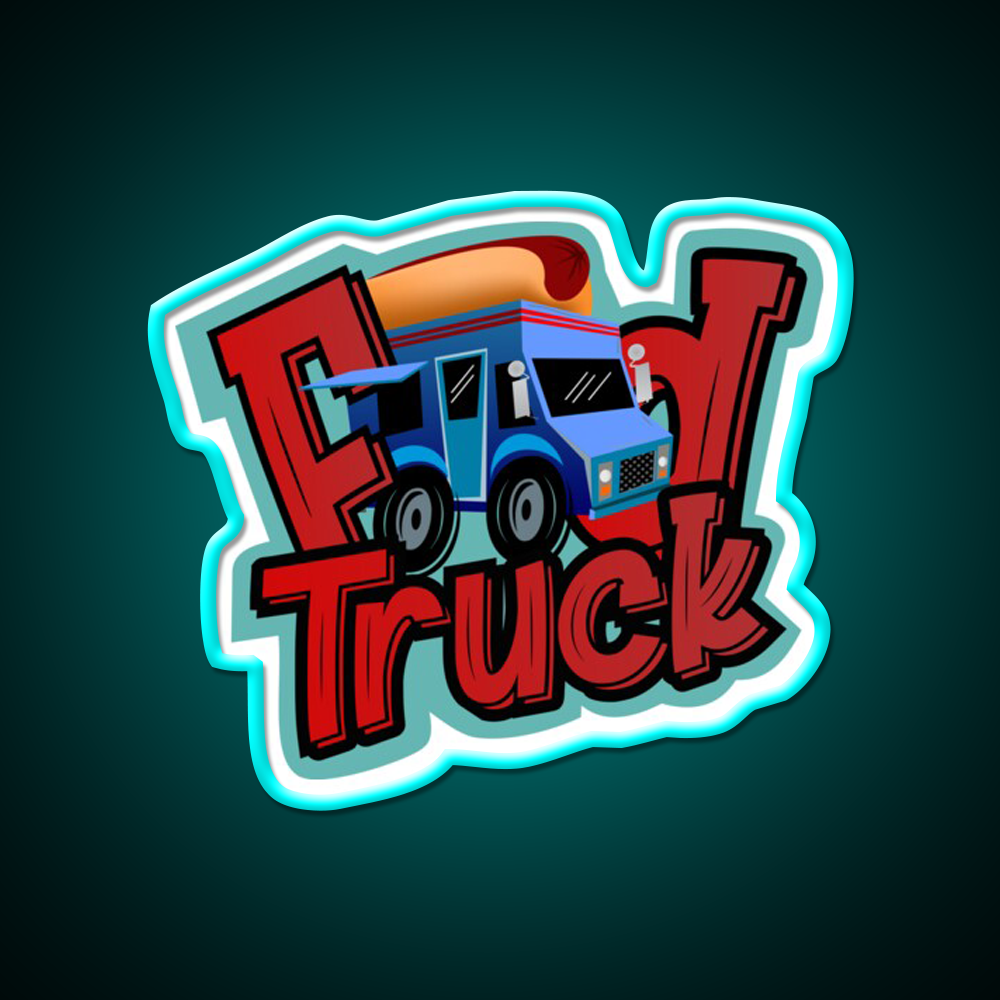 Dog Food Truck Fast Food Led Neon Sign For Burger Place Rgb Color