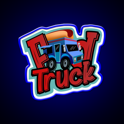Dog Food Truck Fast Food Led Neon Sign For Burger Place Rgb Color
