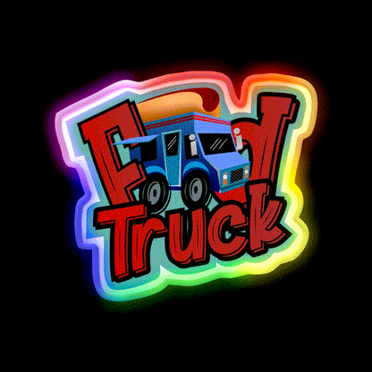 Dog Food Truck Fast Food Led Neon Sign For Burger Place Rgb Color