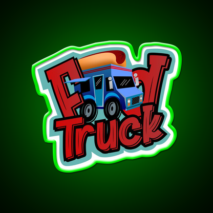 Dog Food Truck Fast Food Led Neon Sign For Burger Place Rgb Color