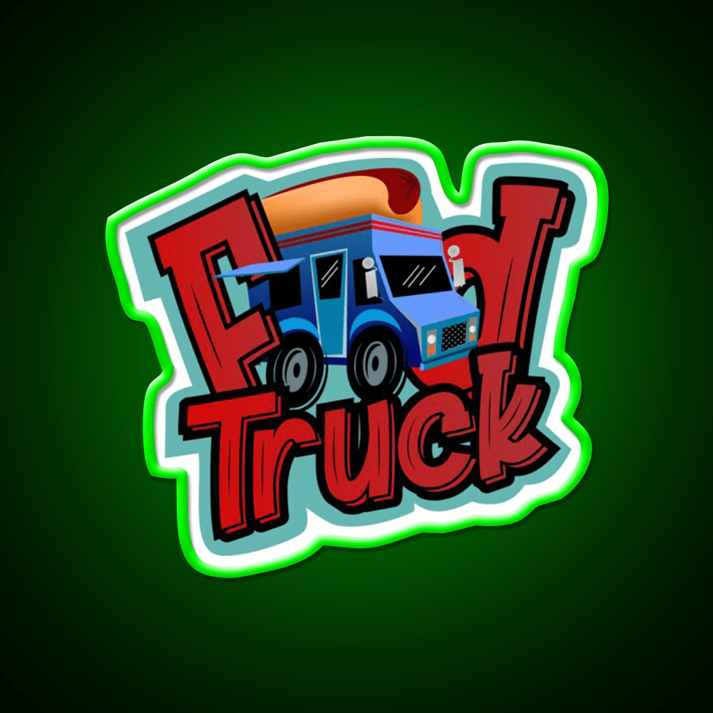 Dog Food Truck Fast Food Led Neon Sign For Burger Place Rgb Color - Shineneon