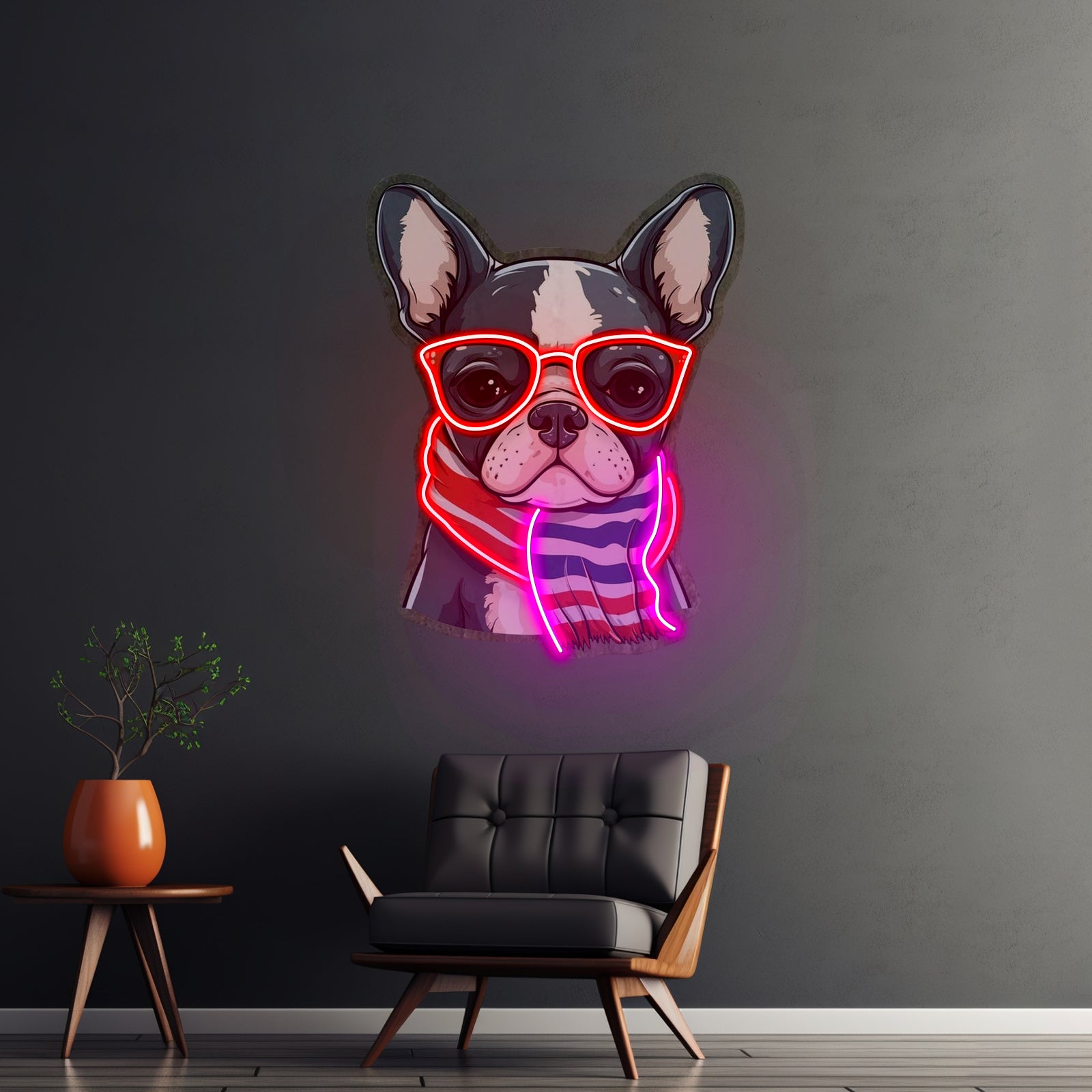 Dog Glass Led Neon Sign Light Custom Led Signs