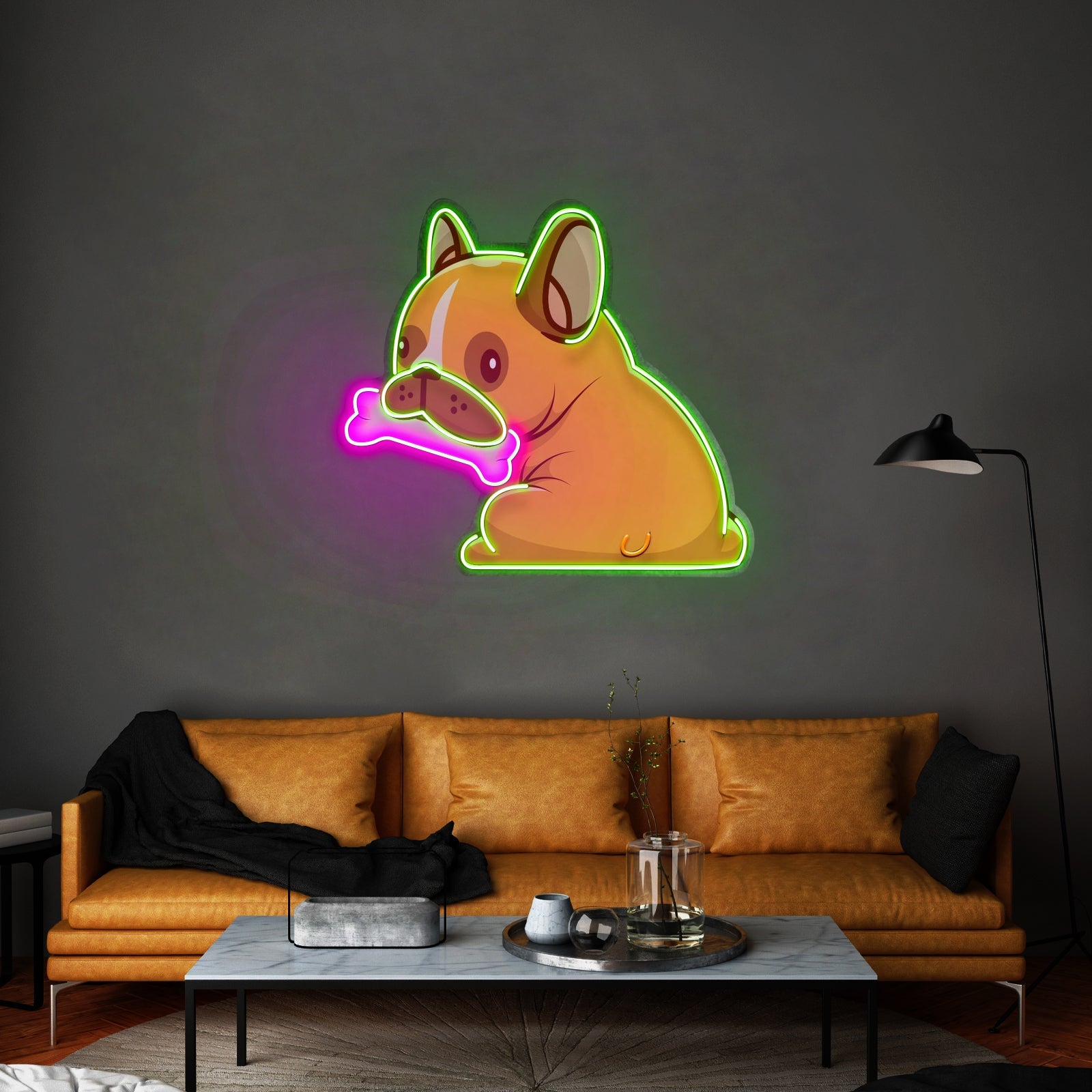 Dog Gnawing Bone Led Neon Sign Light Custom Led Signs - Shineneon