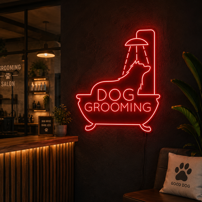 Dog Grooming LED Neon Sign - 02 High-Converting Product Image