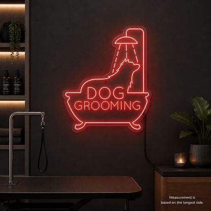 Dog Grooming LED Neon Sign - 04 Size Image