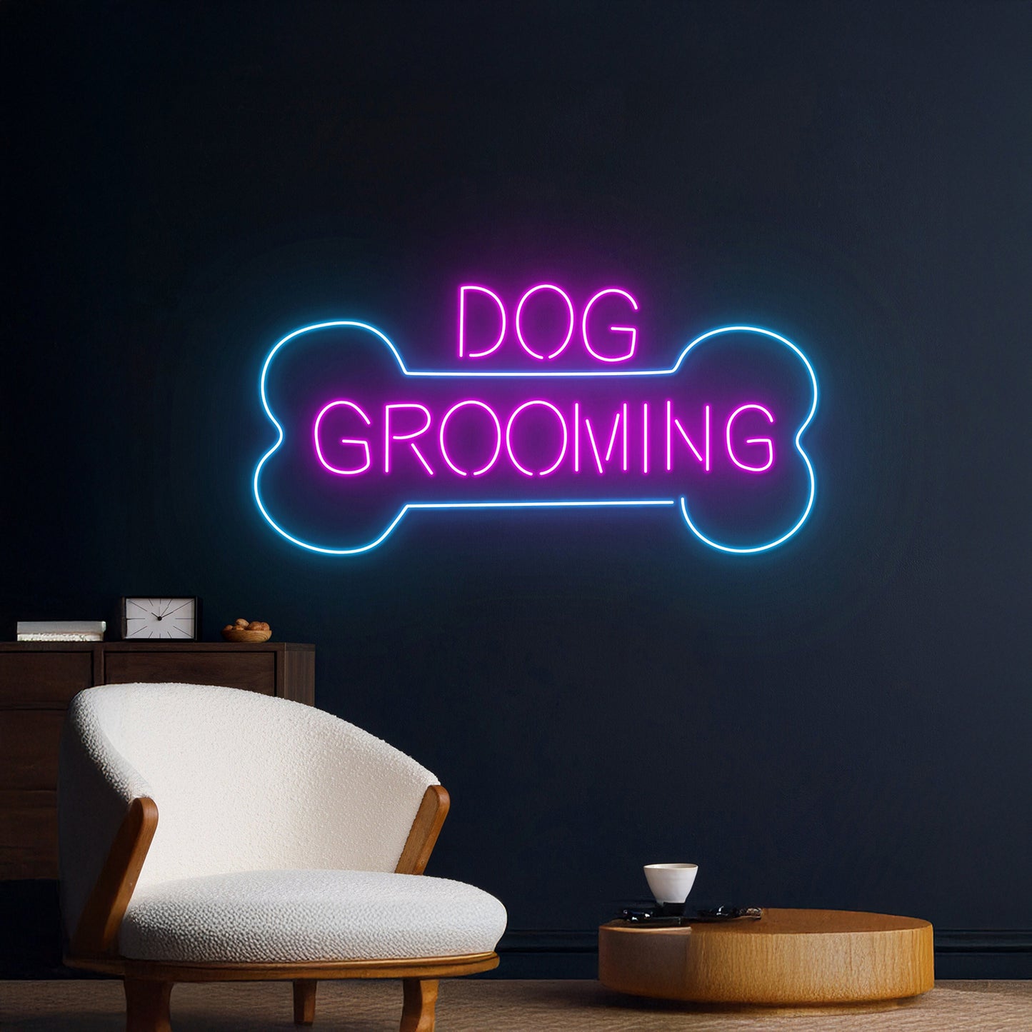 Dog Grooming Neon Light