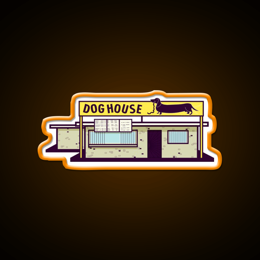 Dog House Albuquerque Fast Food Led Neon Sign For Burger Place Rgb Color - Shineneon