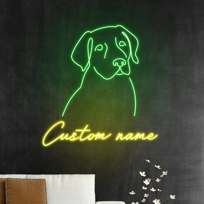 Dog Led Neon Sign With Your Lovely Dogs Name For Pets House | Shineneon