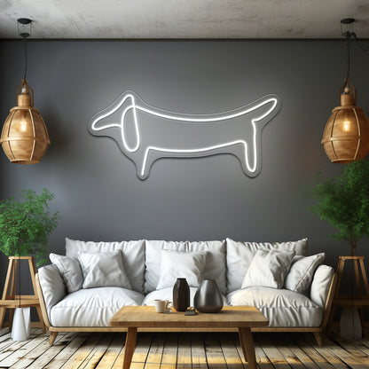 Dog Line Art Wall Artwork Neon Signs