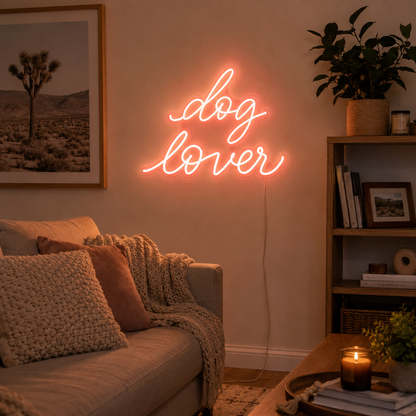 Dog Lover LED Neon Sign - 03 Real Lifestyle Scene