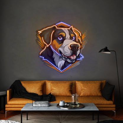 Dog Mom Heart Neon Signs Wall Art For Dog Lovers