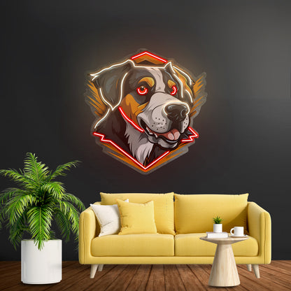 Dog Mom Heart Neon Signs Wall Art For Dog Lovers