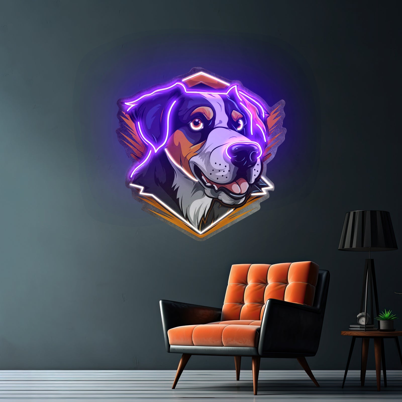 Dog Mom Heart Neon Signs Wall Art For Dog Lovers