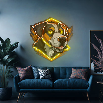 Dog Mom Heart Neon Signs Wall Art For Dog Lovers