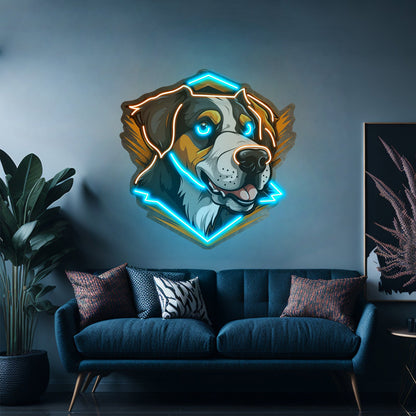 Dog Mom Heart Neon Signs Wall Art For Dog Lovers - Shineneon