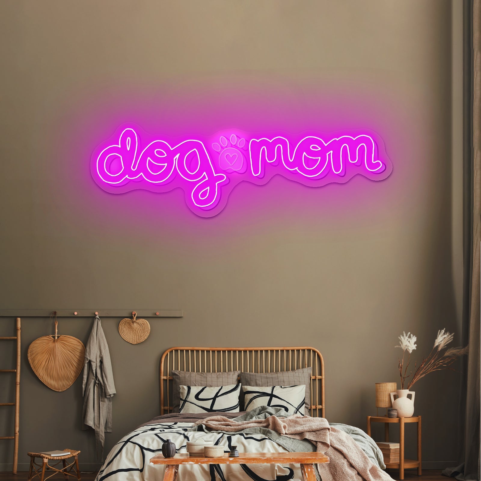 Dog Mom Purple Lettering Neon Signs