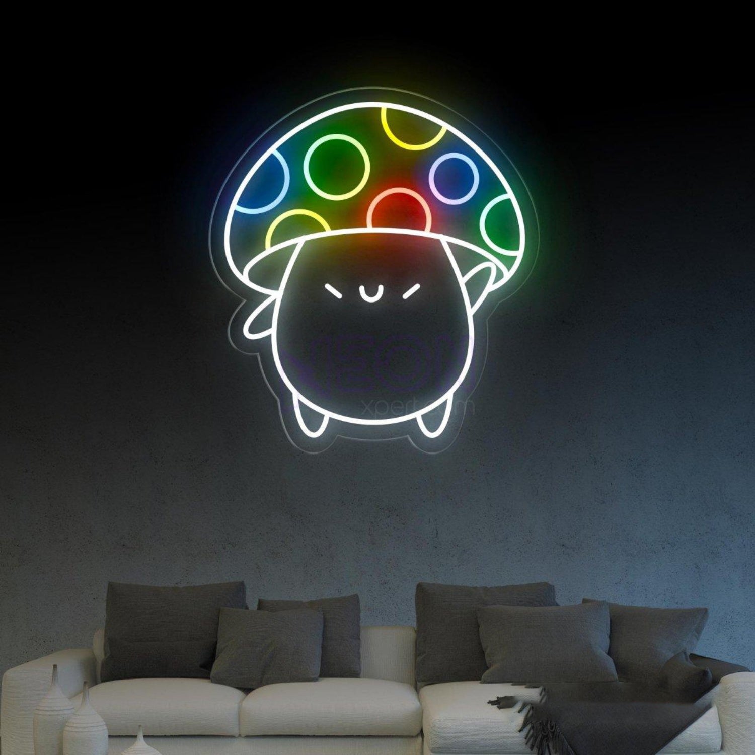 Dog Mushroom Cartoon Led Neon Sign For Pet Lovers Kids Room Decor | Shineneon