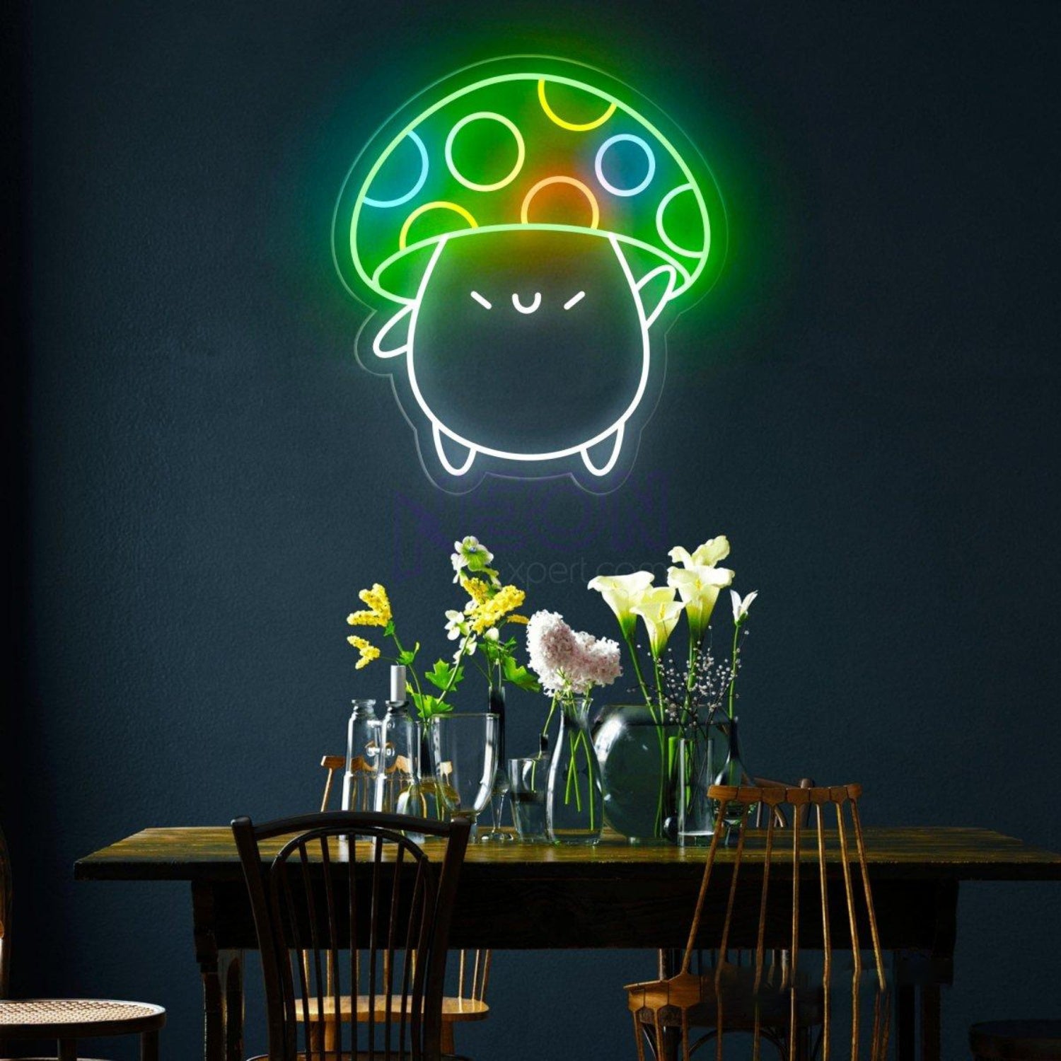 Dog Mushroom Cartoon Led Neon Sign For Pet Lovers Kids Room Decor | Shineneon