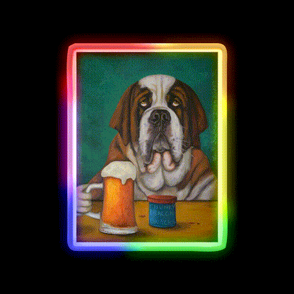 Dog N Suds Man Cave Bar Led Neon Sign Rgb Color - LED neon sign close-up detail