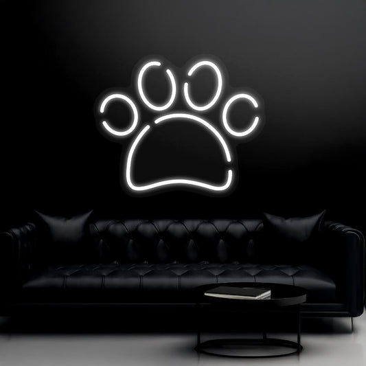 Dog Paw Neon Sign