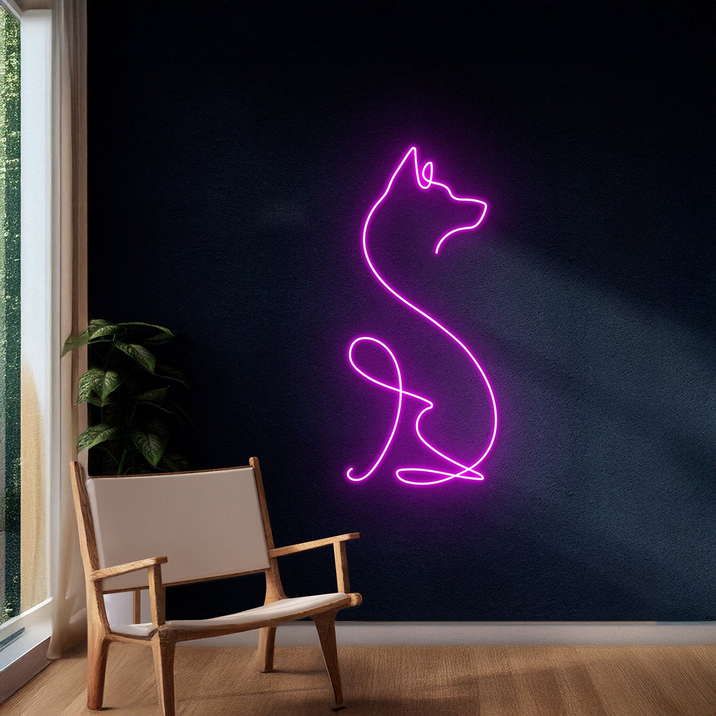 Dog Pet Neon Light Wall Art Decor