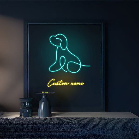 Dog Pet Neon Sign Custom Dog Name Sign