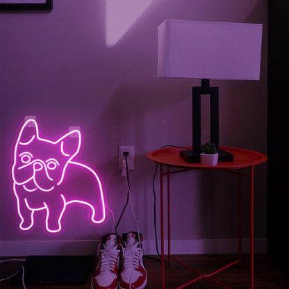 Dog Pink French Bulldog Led Neon Sign For Pet-Themed Home Decor Pet Shop | Shineneon
