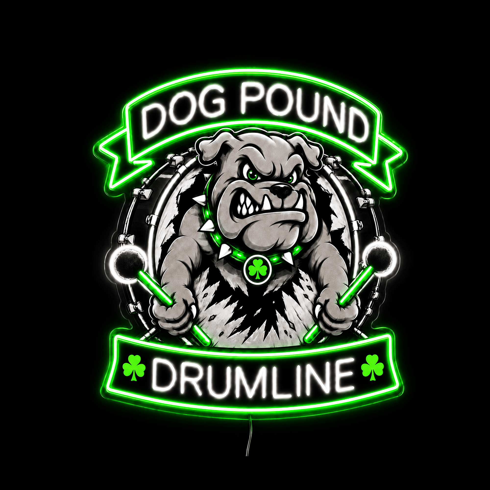 DOG POUND DRUMLINE Custom LED Neon Sign - Shineneon