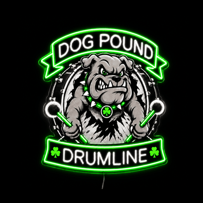 DOG POUND DRUMLINE Custom LED Neon Sign - Shineneon