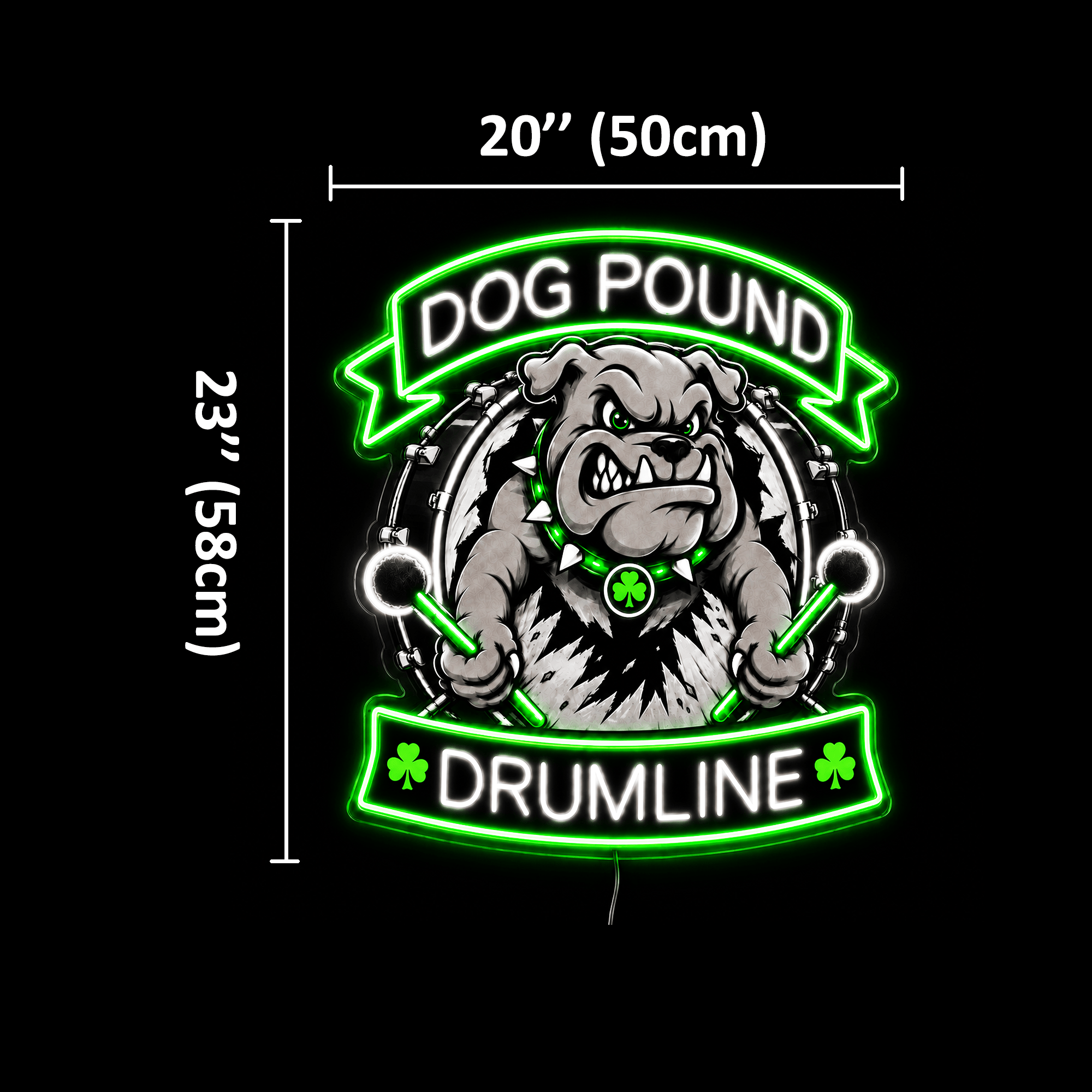 DOG POUND DRUMLINE Custom LED Neon Sign - Shineneon