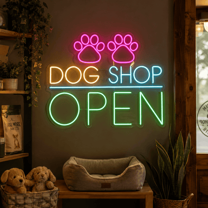Dog Shop Open LED Neon Sign - Shineneon