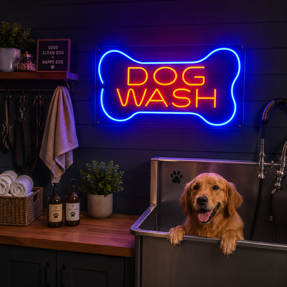 Dog Wash LED Neon Sign - 02 High-Converting Product Image