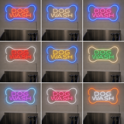 Dog Wash LED Neon Sign - 05 Color Grid