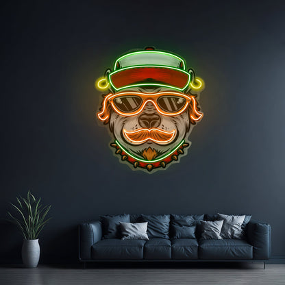 Dog Wearing Sunglasses Led Neon Sign Light Custom Led Signs - Shineneon