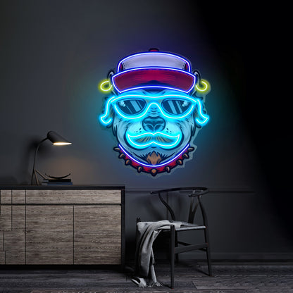 Dog Wearing Sunglasses Led Neon Sign Light Custom Led Signs