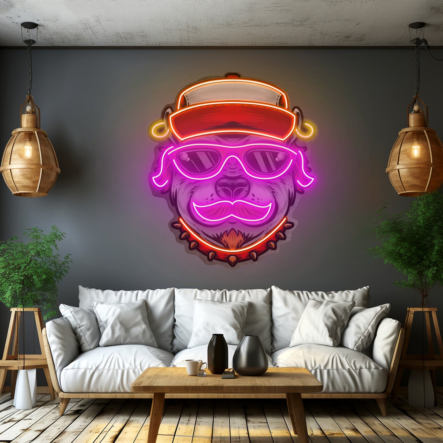 Dog Wearing Sunglasses Led Neon Sign Light Custom Led Signs