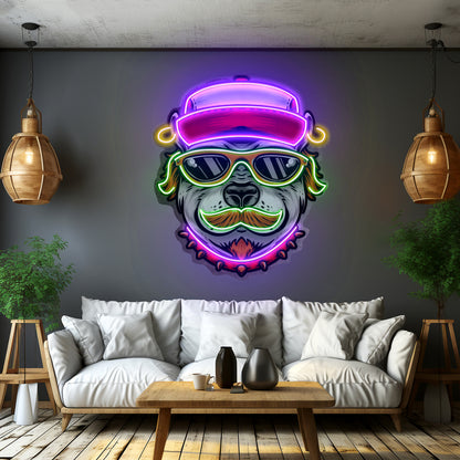 Dog Wearing Sunglasses Led Neon Sign Light Custom Led Signs