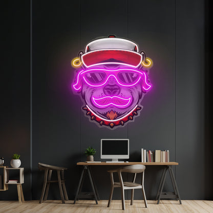 Dog Wearing Sunglasses Led Neon Sign Light Custom Led Signs