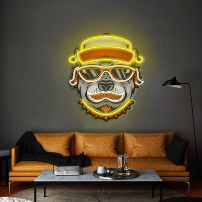 Dog Wearing Sunglasses Led Neon Sign Light Custom Led Signs