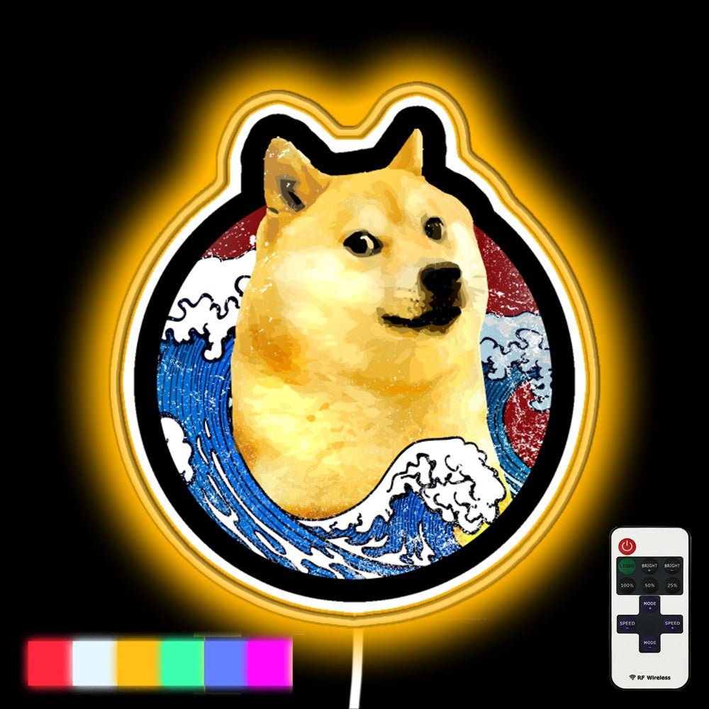 Dogecoin Wave Led Neon Sign - Shineneon