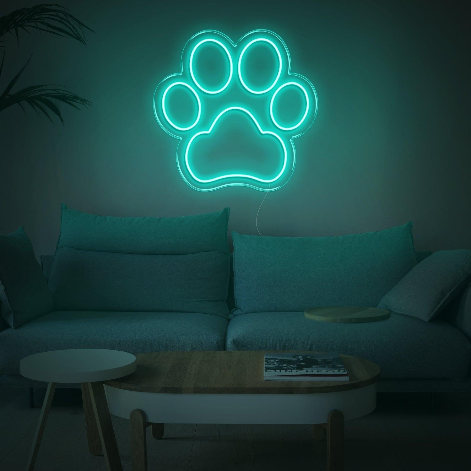 Dogprint Paw Led Neon Sign Warm Yellow For Living Room Home Decor | Shineneon