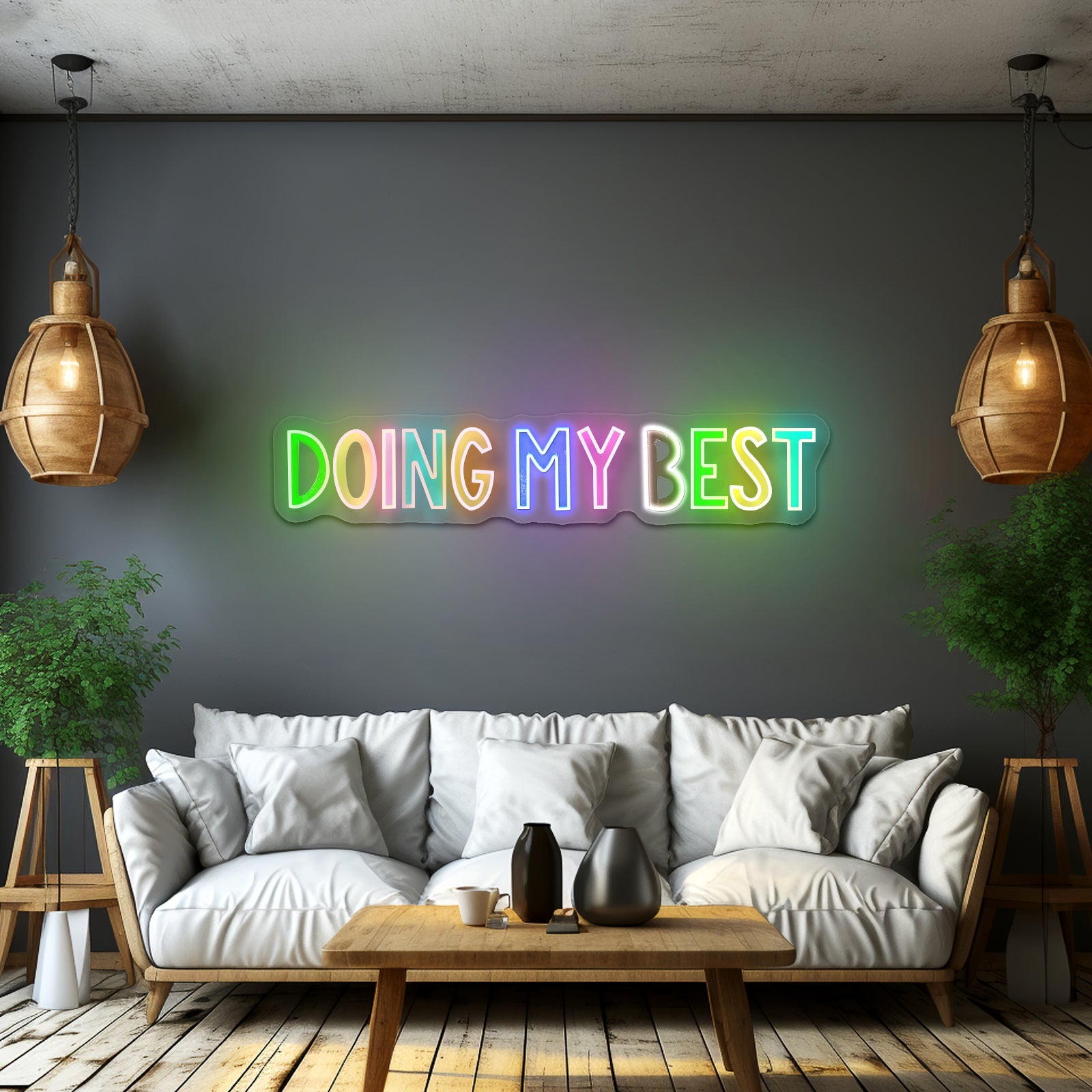 Doing My Best Positivity Lettering Neon Signs - Shineneon