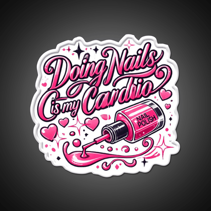 Doing Nails Is My Cardio Nail Salon Led Neon Sign Rgb Color - Shineneon