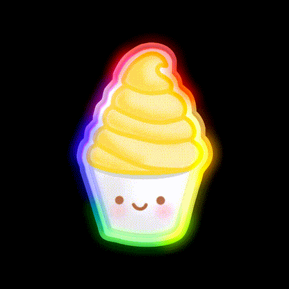 Dole Whip Snack Food Led Neon Sign Rgb Color - LED neon sign close-up detail