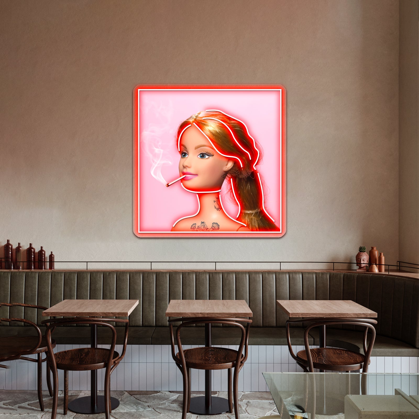 Doll Grown Up Artwork Affordable Custom Neon Signs | Shineneon