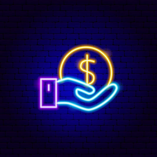 Dollar Coin Holding Led Sign Business Neon Sign